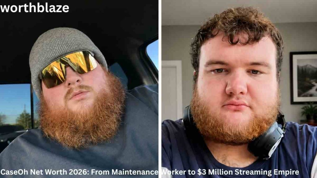 CaseOh Net Worth 2026 featured image showing popular streamer CaseOh before and after fame during his rise from maintenance worker to millionaire content creator.