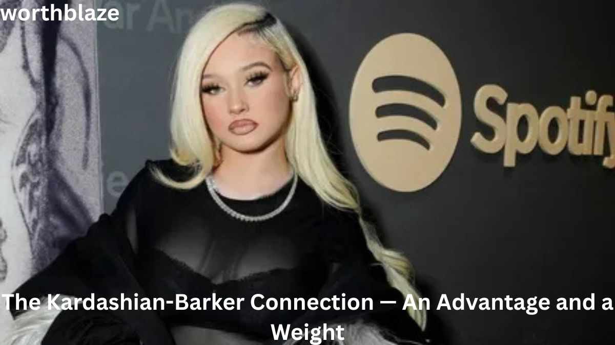 Alabama Barker posing at a Spotify event, showcasing her growing fame and influence in entertainment, reflecting the success behind Alabama Barker Net Worth.