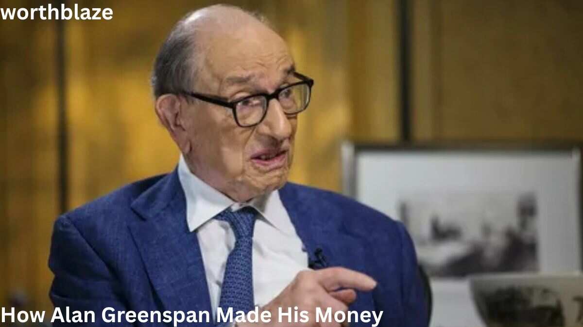 Alan Greenspan speaking during an interview while discussing financial markets and Alan Greenspan Net Worth.