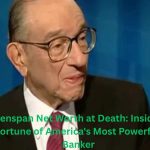 Alan Greenspan during a television interview discussing economics and financial markets, related to Alan Greenspan Net Worth.