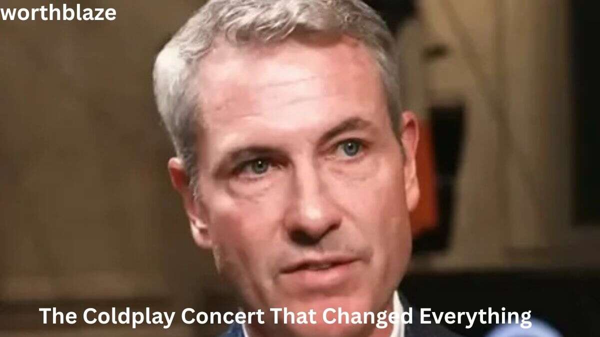 Andy Byron Net Worth 2026 image showing the former tech executive with the caption "The Coldplay Concert That Changed Everything," highlighting the controversy that affected his public image and finances.