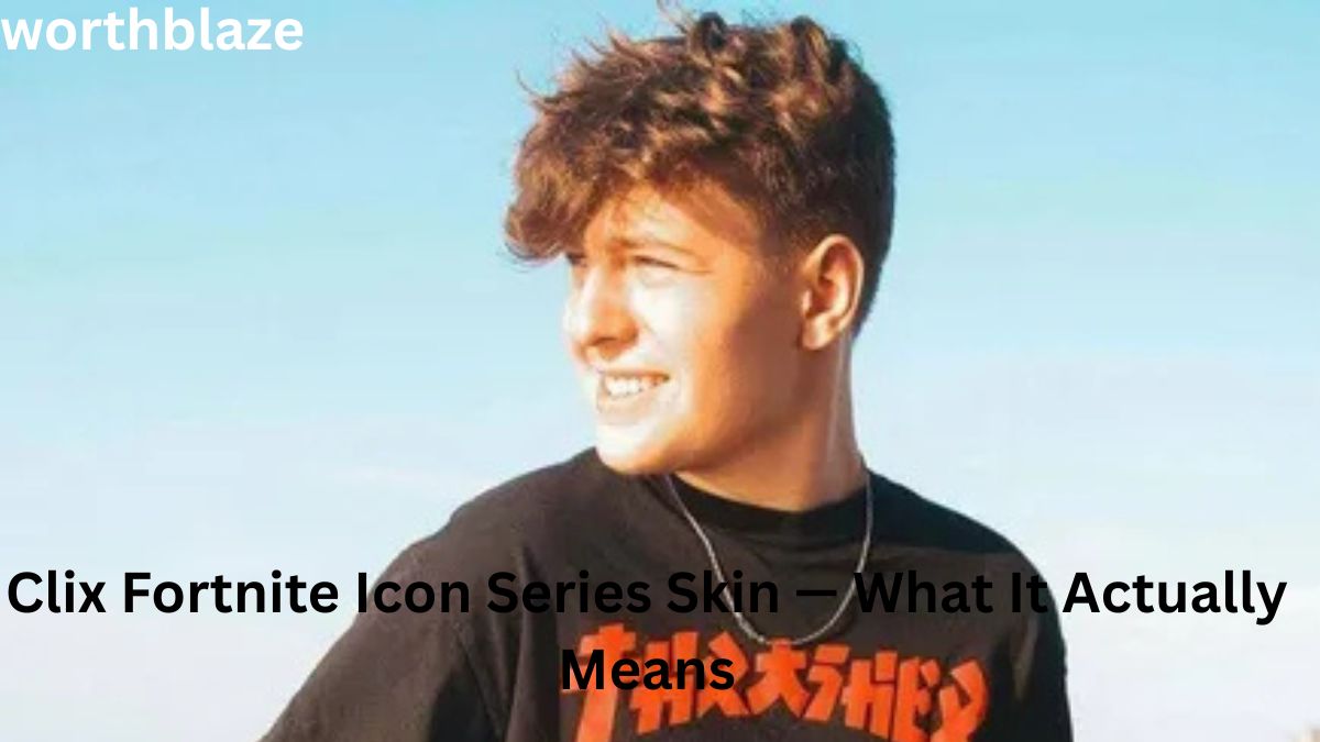 Clix Fortnite Icon Series Skin announcement featuring the popular Fortnite streamer and professional gamer.