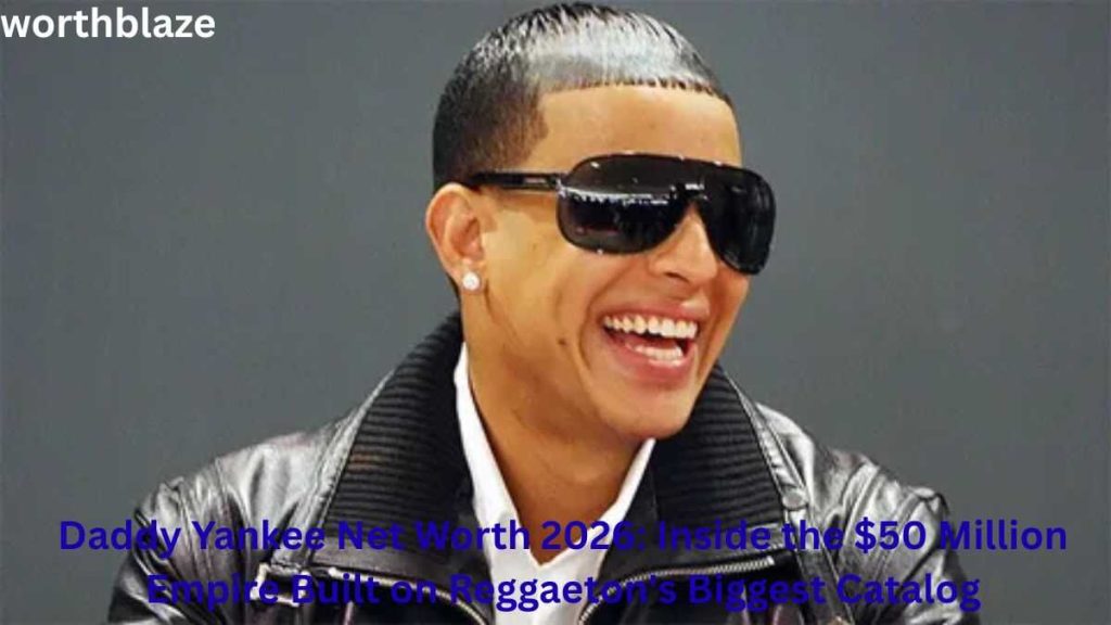 Daddy Yankee smiling in sunglasses and a leather jacket, highlighting Daddy Yankee Net Worth and his successful music career.