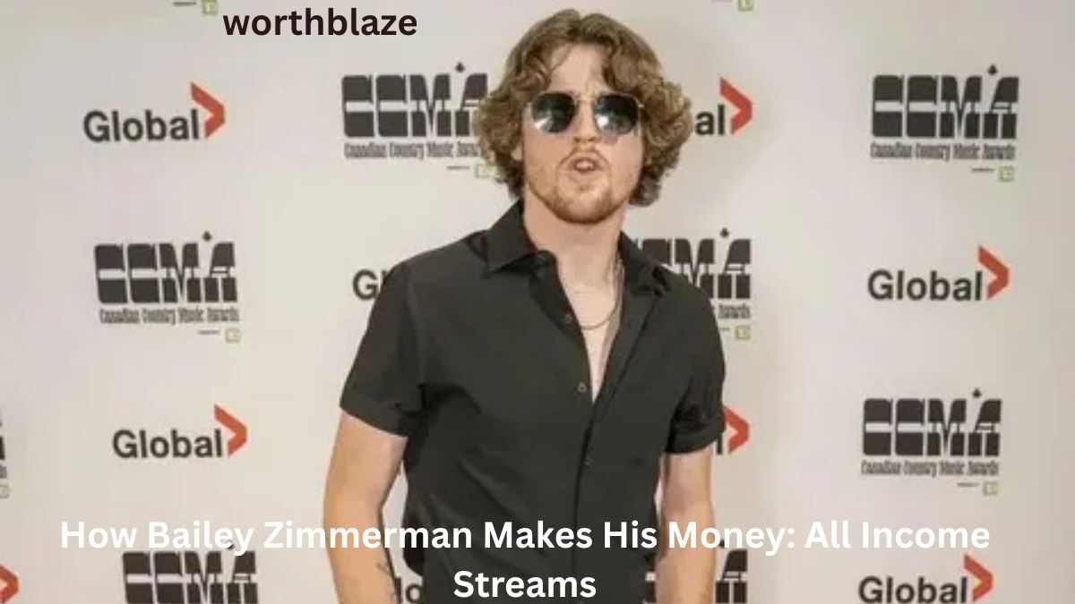 Bailey Zimmerman wearing sunglasses at the Canadian Country Music Awards, highlighting the multiple income sources that contribute to Bailey Zimmerman Net Worth.