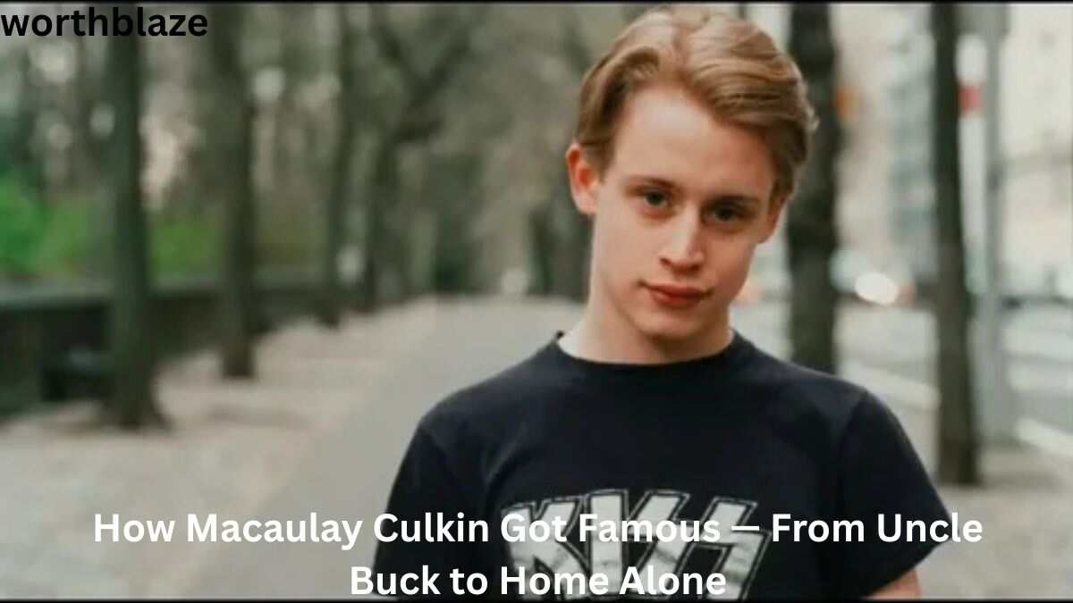Young Macaulay Culkin standing outdoors during his early acting years, illustrating the journey behind Macaulay Culkin Net Worth and his rise to fame from Uncle Buck to Home Alone.