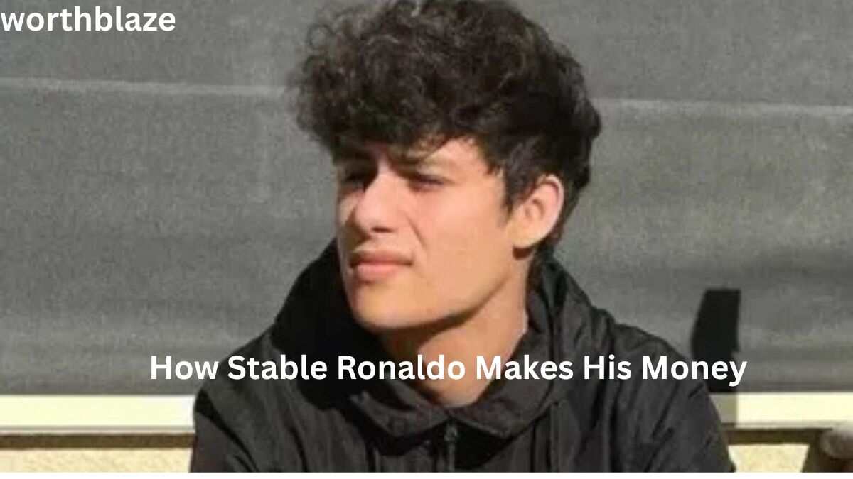 Stable Ronaldo wearing a black jacket and sitting outdoors, featured in an article about how Stable Ronaldo makes his money through streaming, content creation, sponsorships, and gaming.