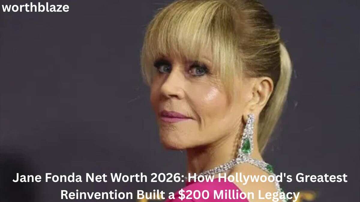 Jane Fonda Net Worth 2026: Hollywood icon Jane Fonda wearing elegant diamond and emerald jewelry, showcasing her $200 million legacy and successful career reinvention
