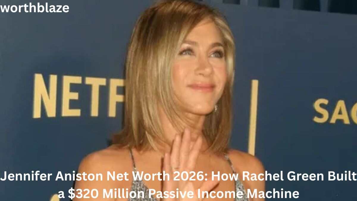 Jennifer Aniston at a red carpet event promoting a Netflix project, featured in an article about Jennifer Aniston Net Worth and her estimated $320 million fortune in 2026.