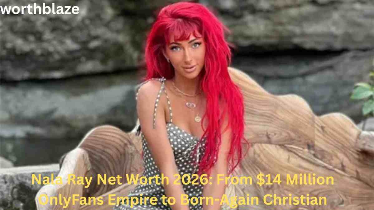 Nala Ray posing outdoors with bright red hair, featured in an article about Nala Ray Net Worth 2026 and her journey from an OnlyFans creator to a faith-based media personality.