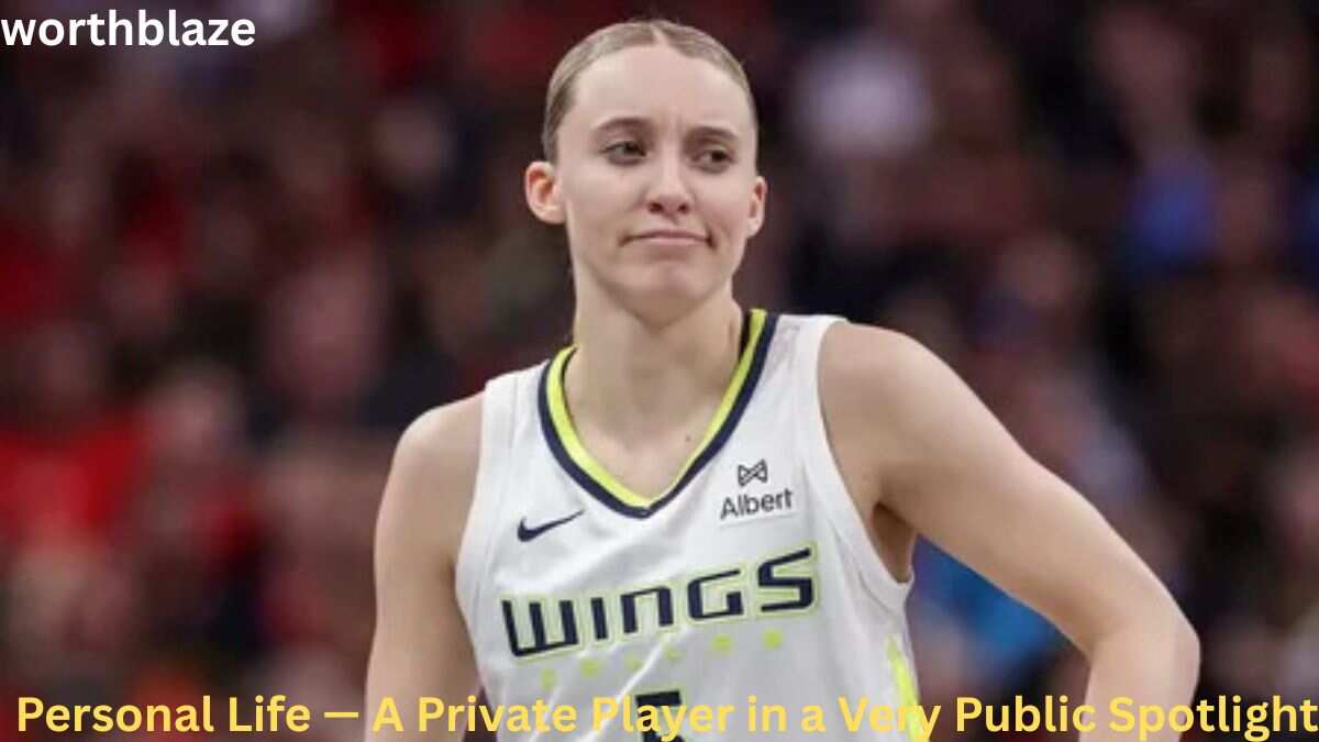 Paige Bueckers during a WNBA game, highlighting her calm expression for a Paige Bueckers Net Worth article.
