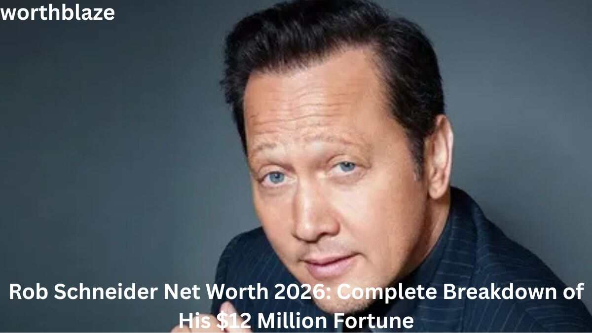 Rob Schneider Net Worth 2026 featured image showing actor Rob Schneider in a studio portrait.