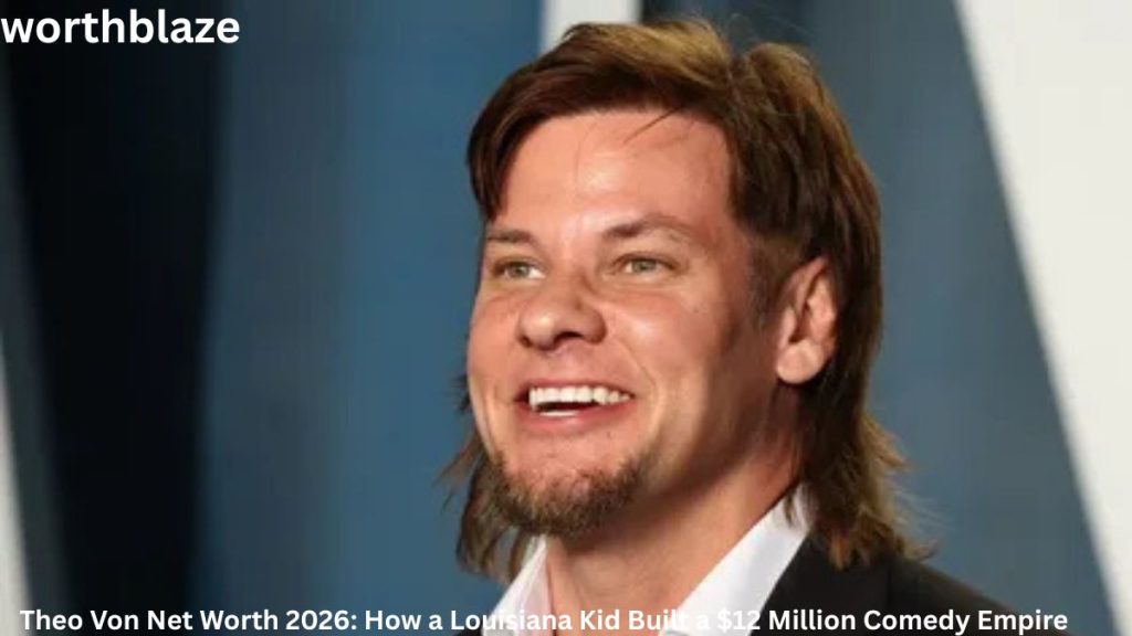 Theo Von smiling at a public event, featured in an article about Theo Von Net Worth and his comedy career success.