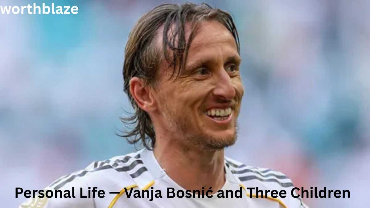 Luka Modrić smiling in a Real Madrid jersey, highlighting his personal life, successful football career, and Luka Modrić Net Worth.