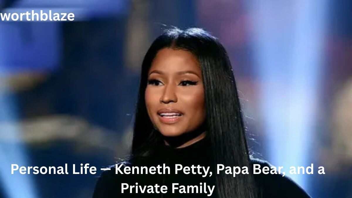 Nicki Minaj speaking at an event, featured in a Nicki Minaj Net Worth article covering her personal life, family, and financial success.